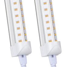 Load image into Gallery viewer, 20 Pack LED Shop Light, 8FT 100W 15500LM 5000K, Daylight White, V Shape, Clear Cover, Hight Output, Linkable Shop Lights, T8 LED Tube Lights, LED Shop Lights for Garage 8 Foot with Plug