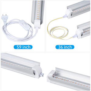 Grow Light, 2ft T8,150W(6 x 25W, 900W Equivalent), Super Bright, Full Spectrum Sunlight Plant Light, LED Grow Light Strips, Grow Light Bulbs for Indoor Plants,Greenhouse,6-Pack