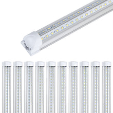 Load image into Gallery viewer, 2Pack 8Ft LED Shop Light Fixture,90W 10000 Lumens 5000K Daylight White, Clear Cover