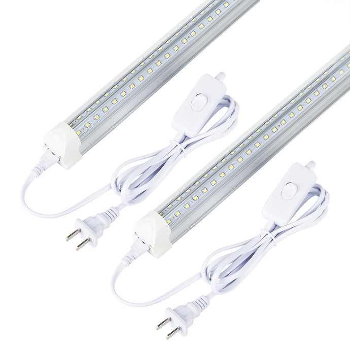 8Packs Led Shop Light, 4FT 40W 4800lm, 6500K Cool White V-Shape Clear Cover
