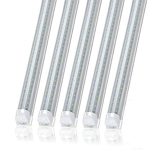 20Pack LED Shop Light 8Ft Fixture 90W 10000 Lumens 5000K Daylight White Clear Cover