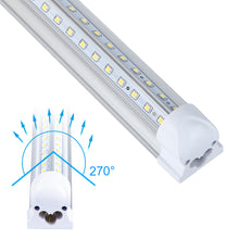 Load image into Gallery viewer, 8Packs Led Shop Light, 4FT 40W 4800lm, 6500K Cool White V-Shape Clear Cover