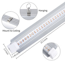 Load image into Gallery viewer, Grow Light for Indoor Plants,4ft T8, 180W(4 x 45W, 1080W Equivalent), Super Bright, Full Spectrum Sunlight Plant Light, LED Grow Lights for Indoor Plants, Greenhouse, 4-Pack