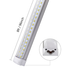 Load image into Gallery viewer, 10Pack 8Ft LED Shop Light Fixture,90W 10000 Lumens 5000K Daylight White, Clear Cover