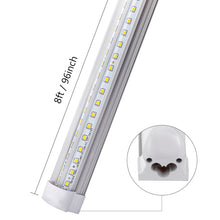 Load image into Gallery viewer, 20Pack LED Shop Light  8Ft Fixture,90W 10000 Lumens 5000K Daylight White, Clear Cover