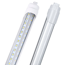 Load image into Gallery viewer, R17D/HO 8FT LED Tubes，Rotate，90W (Replacement for F96 T12/CW/HO 150W),  6500K Clear Lens-10Pack